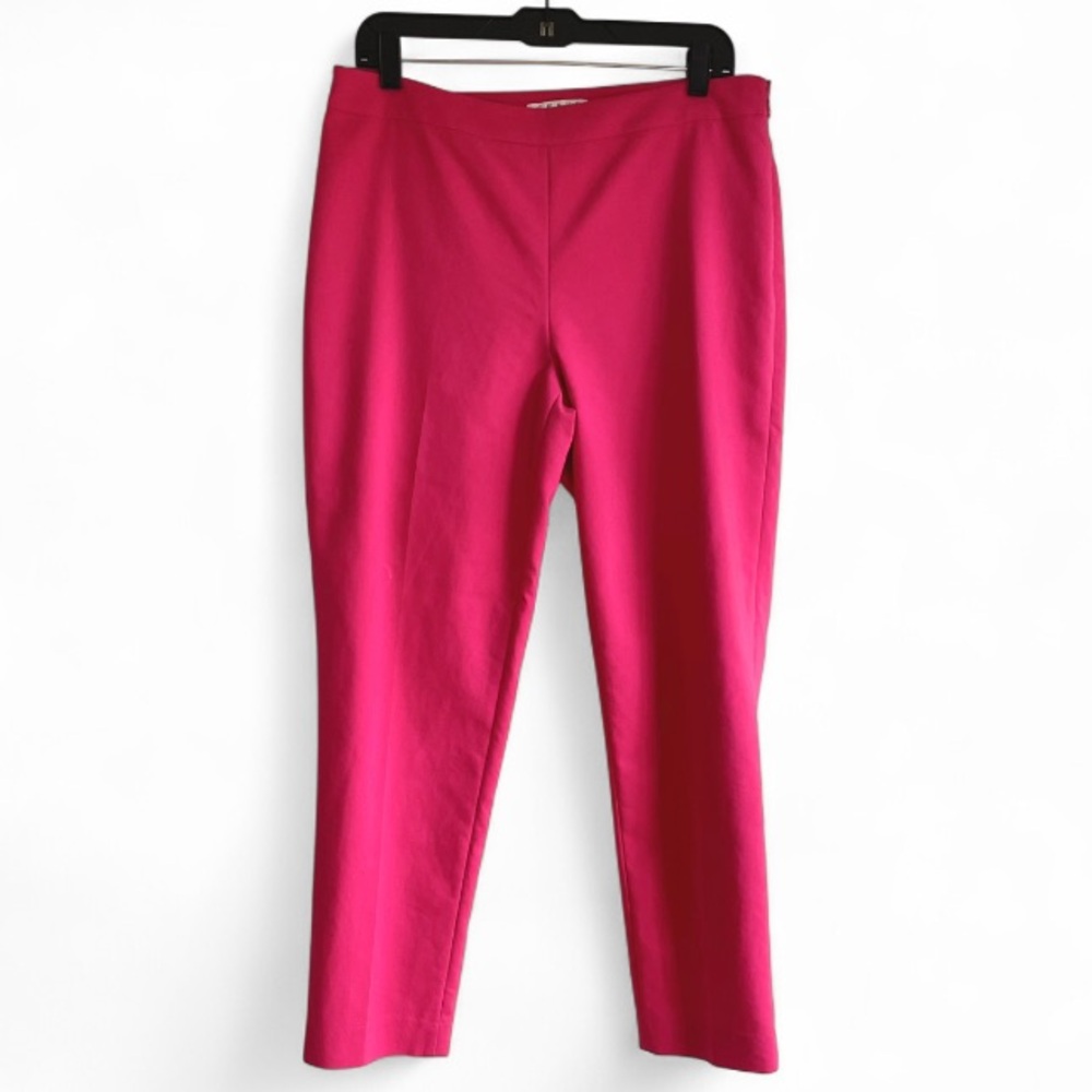 Chaus Women's Bright Pink Side Zip Ankle Pants Size 10